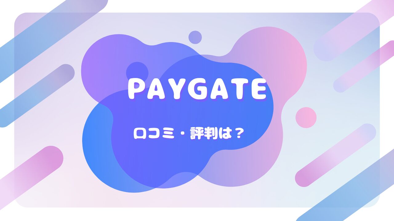 PAYGATE 口コミ